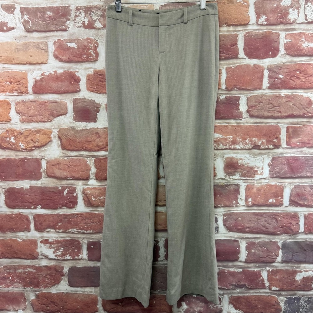 Banana Republic Jackson Fit Pants Womens 0 Beige Wool Blend Career Work Trousers